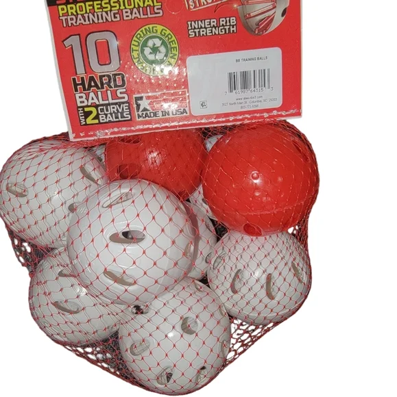 Stee-Rike 3:  10pk  Professional  Premium Training Balls w 2 Curve Balls - Picture 3 of 4